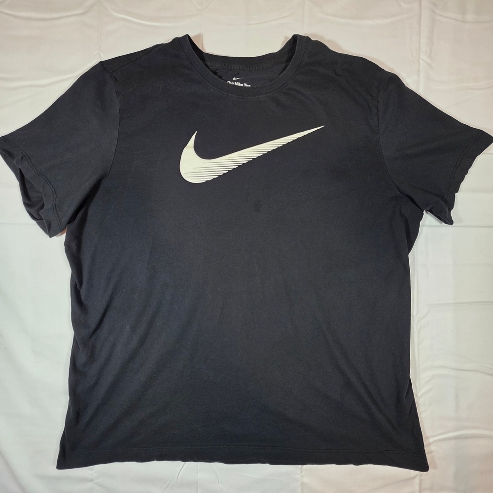 Nike Dri-FIT Mens Graphic Swoosh T-Shirt Black XXL Short Sleeve Tee